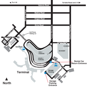 Tucson-international-airport-cell-phone-waiting-map – Impark